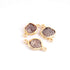 1 Pc Natural Gray Slice Raw Diamond 925 Sterling Vermeil Connectors- Diamond Slice Connectors, Uncut Diamond,  -8mmx15mm BDU097
