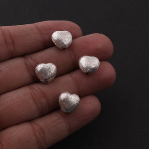 2 Strands Silver Plated Copper Heart Shape Beads, Copper Beads, Jewelry Making 10mm, 8 Inches, GPC030 - Tucson Beads