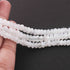 1 Long  Strand White  Labradorite Faceted Roundels - Round Shape Roundels 6mmx8mm-5mmx6mm- 12 Inches BR2731