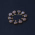 6 Pcs Peach Moonstone 24k Gold Plated Faceted Heart Shape Pendant/Connector -16mmx9mm-13mmx9mm PC789