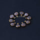 12 Pcs Peach Moonstone 24k Gold Plated Faceted Heart Shape Pendant/Connector -16mmx9mm-13mmx9mm PC789 - Tucson Beads