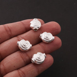 1 Strand Silver Plated Copper Round Beads, Spiral Designer Beads, Jewelry Making , 15mmx12mm, gpc864 - Tucson Beads