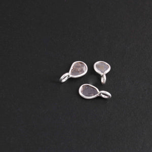 1 Pc Natural Rough Brown Diamond 925 Sterling Silver Pendant- Raw Uncut Diamond -9mm-10mm BDU055 - Tucson Beads