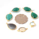 7 Pcs Mix Stone 24k Gold Plated Faceted Assorted Shape Connector/ Pendant -  Mix Stone Bezel Connector - 18mmx11mm-26mmx14mm PC110 - Tucson Beads