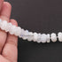 1  Strand White  Labradorite Faceted Rondelle - 8mm-13mm- 8 Inches BR3666
