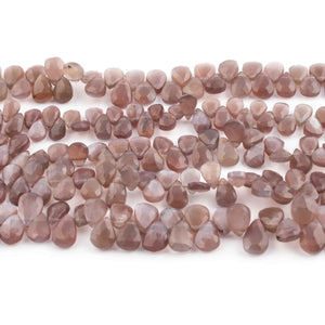 1  Strand Chocolate Moonstone Faceted  Briolettes -Pear Shape  Briolettes -8mmx5mm-8.5 Inches BR3161 - Tucson Beads