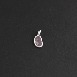 1 Pc Natural Brown Slice Raw Diamond 925 Sterling Silver Pendant- Diamond Slice Pendant, Uncut Diamond,  -9mmx11mm- BDU094 - Tucson Beads