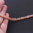 1 Long  Peach Moonstone Faceted Rondelle  - 6mm-7mm -15.5 Inches BR3285