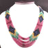 400ct.7 Strands Of Genuine Multi Sapphire Necklace-Faceted Rondelle Beads-Rare & Natural Necklace - Stunning Elegant Necklace 2mm-4mm BR1581