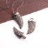 1 Pc Pave Diamond Horn Charm 925 Sterling Silver Pendant - Diamond Horn PDC302
