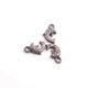 1 Pc Pave Diamond Fish Charm Over 925 Sterling Silver Pendant -10mmx6mm PDC257 - Tucson Beads