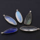 5  Pcs  Mix Stone  925 Silver Plated Faceted -Assorted  Shape Faceted Pendant -39mmx13mm-33mmx12mm - PC932 - Tucson Beads