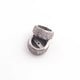 1 Pc Pave Diamond Three Line Spacer 925 sterling Silver Rondelles - Three Step Wheel Beads,Spacer. 12mm PDC281 - Tucson Beads