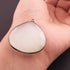 3 Pcs Chalacdony Oxidize Silver Plated Faceted Heart Shape Pendant Single Bail  -40mmx36mm- PC1059