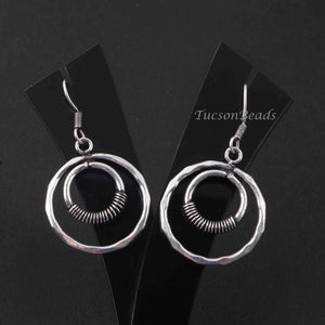 1 Pair 925 Silver Plated Copper Earrings Charms, Earrings, For Earring Making, 33mmx23mm-20mmx10mm , GPC1074 - Tucson Beads