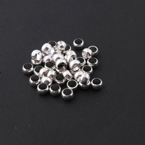 2 Strands Silver Plated Copper Rondelle Beads, Plain Copper Beads, Copper Roundelles, Jewelry Making Tools, 9mmx5mm, 8 Inches, GPC818 - Tucson Beads