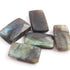 5 Pcs Amazing Labradorite Smooth Cabochon Spectrolite - Rectangle Shape Multi Fire Loose Gemstone -28mmx16mm-29mmx17mm LGS204