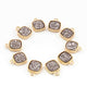 10 Pcs Mystic Druzy Square Drop Pendant, 24k Gold Plated, Titanium  Pendant, Bezel  Pendant 9mmX7mm PC1005 - Tucson Beads