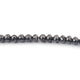208.5 Ct 1 Long Strand Black Diamond 1mm Large Big Hole Rondelles Genuine Diamond Beads 17 Inch Long BDU003 - Tucson Beads