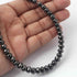 213 Ct 1 Long Strand Black Diamond 1mm Large Big Hole Rondelles Genuine Diamond Beads 17.5 Inch Long BDU002