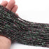 5 Strands Ruby Zoisite Gemstone Balls, Semiprecious beads 12.5 Inches Long- Faceted Gemstone -3mm Jewelry RB0061
