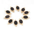 10 Pcs Mystic Druzy Oval Drop Connector, 24k Gold Plated, Titanium Connector, Bezel Connector 10mmX6mm PC1003