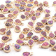 10 Pcs Mystic  Pink Druzy Pear Drop Pendant, 24k Gold Plated, Titanium Pendant, Bezel Pendant 10mmX7mm PC1070 - Tucson Beads