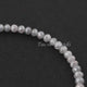 28 Ct 1 Long Strand Gray Diamond 1mm Large Big HoleRondelles Genuine Diamond Beads 8 Inch Long BDU015 - Tucson Beads