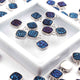 10 Pcs Mystic Blue Druzy Square Drop Pendant, Silver Plated Titanium Pendant, Bezel Pendant 9mmX7mm PC1064 - Tucson Beads