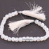 1 Strand White Silverite Faceted Cube Briolettes, Gemstone Briolettes 7mm 8 inch BR3230