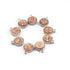 10 Pcs Orange Druzzy  Round Shape Pendant Druzzy Silver Plated - Electroplated Silver Druzzy 9mmx7mm  PC993