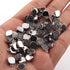 10 Pcs Mystic Black/Grey Druzy Square Drop Pendant, Silver Plated Titanium Pendant, Bezel Pendant 9mmX7mm PC1066