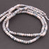 1 Long Strands Gray Moonstone Silver Coated Faceted Rondelles - 4mmx5mm 15.5 Inches BR3232