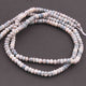 1 Long Strands Gray Moonstone Silver Coated Faceted Roundels - Round Round  Roundel Beads 4mmx5mm 15.5 Inches BR3232 - Tucson Beads