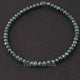 30.5 Ct 1 Long Strand Blue Diamond  1mm Large Big Hole Rondelles  Genuine Diamond Beads 8 Inch Long BDU009 - Tucson Beads