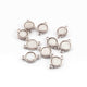 10 Pcs Mystic Druzy Round Drop Connector Silver Plated Titanium Connector, Bezel Connector 12mmX7mm PC1008 - Tucson Beads