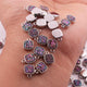 10 Pcs Mystic Pink Druzy Square Drop Pendant, Silver Plated Titanium Pendant, Bezel Pendant 9mmX7mm PC1068 - Tucson Beads