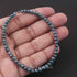 37 Ct 1 Long Strand Blue Diamond  1mm Large Big Hole Rondelles Genuine Diamond Beads 8 Inch Long BDU013