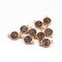 10 Pcs Pink Druzy Connector Round Shape Connector, 24k Gold Plated, Mystic Titanium Druzy, Bezel Connector  9mmX7mm PC995