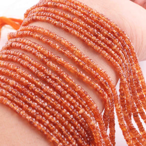 1 Strand Fanta Garnet Faceted Rondelles-Gemstone Beads 2mm-5mm 18 Inch BR0927 - Tucson Beads