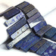 1 Strand Lapis  Faceted Briolettes -Rectangle Shape Briolettes  17mmx7mm- 43mmx7mm 6Inches BR02060 - Tucson Beads