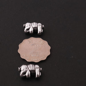 10 Pcs Oxidized  Plated Copper Elephant Beads, Black Polish Charm,  Copper Beads,  Jewelry Making Tools, 18mmx12mm, gpc855 - Tucson Beads
