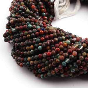 5 Strands Multi  Gemstone Balls, Semiprecious beads 13 Inches Long- Faceted Gemstone -3mm Jewelry RB0160 - Tucson Beads