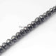312 Ct 1 Long Strand Black Diamond  1mm Large Big Hole Rondelles Genuine Diamond Beads 18 Inch Long BDU005 - Tucson Beads