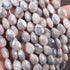 1 Long Strand Gray Moonstone Silver Coated  Faceted  Briolettes - Oval Shape Beads 10mmx8mm-11mmx9mm 15 inches BR3199
