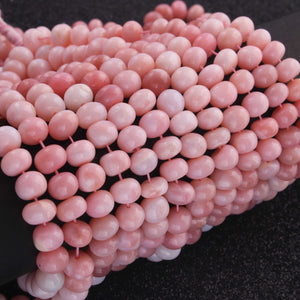 1 Long Strand  Pink Opal  Smooth Roundelles  - Gesmtone  Rondelles Beads -4mm-5mm-16 Inches - BR02535 - Tucson Beads