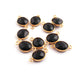 10 Pcs Black Onyx Faceted Oval Shape 24k Gold Plated Connector   - 25mmx15mm-PC973 - Tucson Beads