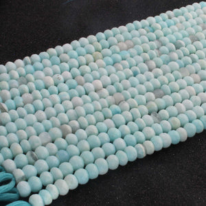 1 Long Strand Peru Opal Faceted Rondelles - Peru  Opal Rondelles Beads 9mm-10mm 13  Inches BR02532 - Tucson Beads