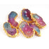6 Pcs 24k Gold Plated Geode Agate Mix Druzzy Slice Pendant , Fancy Shape Druzzy , Gemstone Pendant 45mmx21mm-48mmx27mm Jewelry Making DRZ330