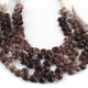 1  Strand Smoky Quartz Faceted Briolettes -Heart Shape  Briolettes - 8mmx7mm-12mmx12mm - 10 Inches BR02039 - Tucson Beads